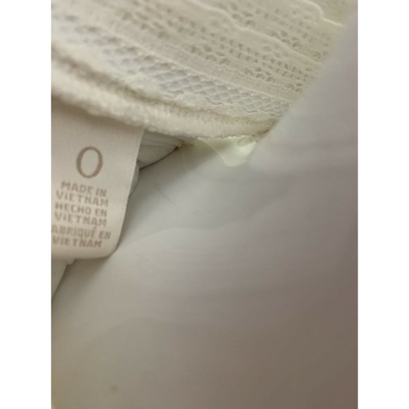 Chico's 0 Women's Small Ivory Pull-On Maxi Skirt Crochet Lace Trim Boho … - Picture 4 of 6